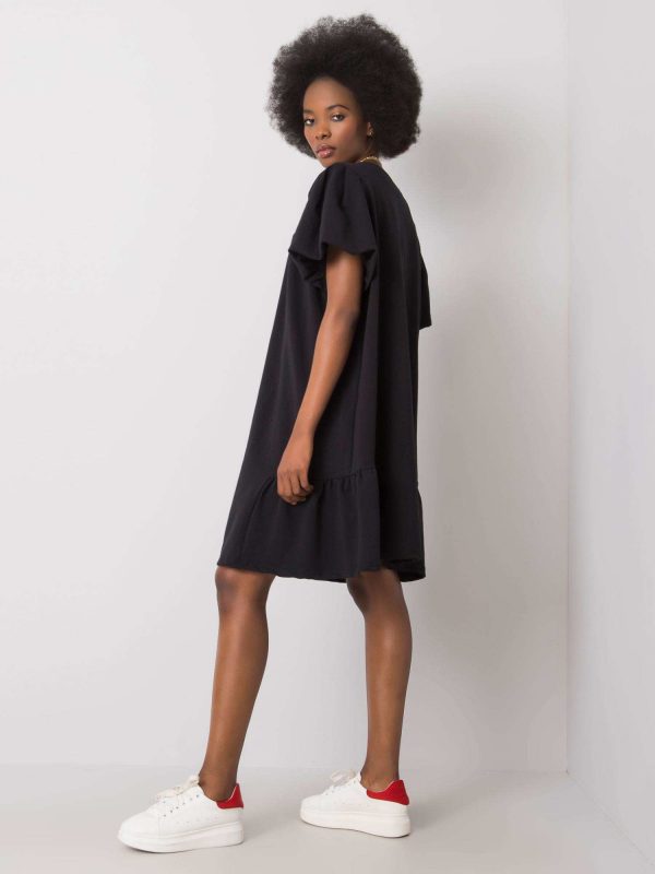 Black cotton dress Liliyana RUE PARIS