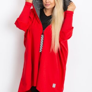 Red plus size City sweatshirt