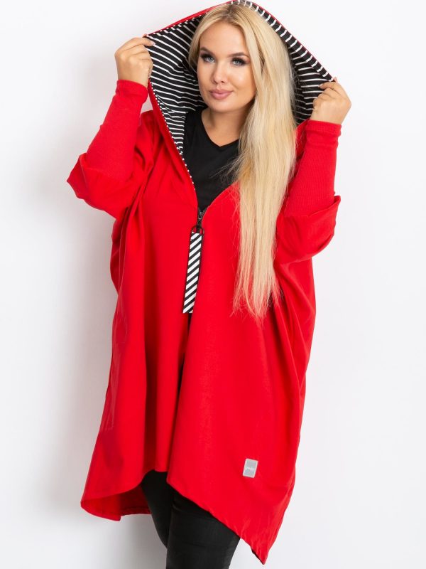 Red plus size City sweatshirt