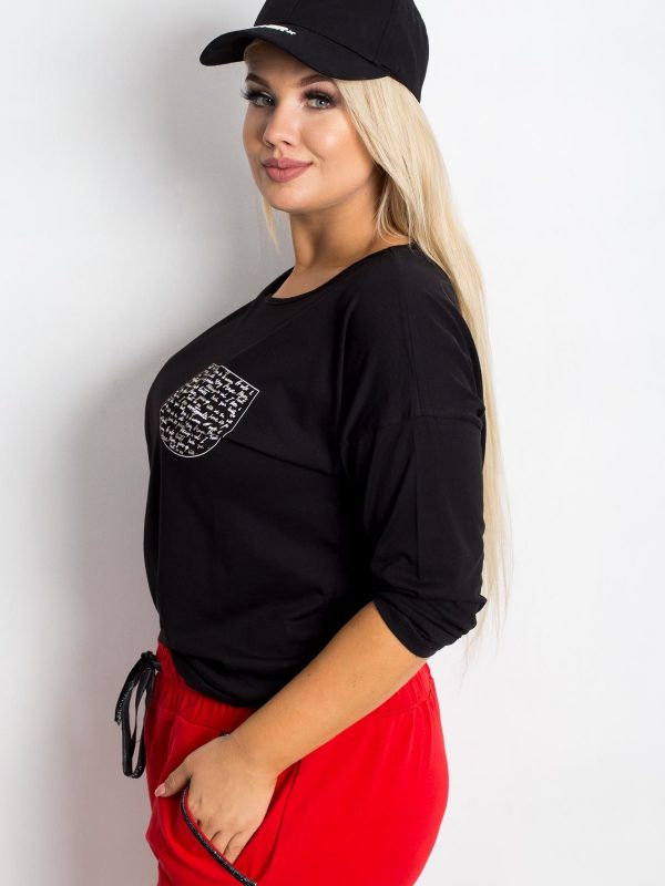 Black Blouse Plus Size Touchy