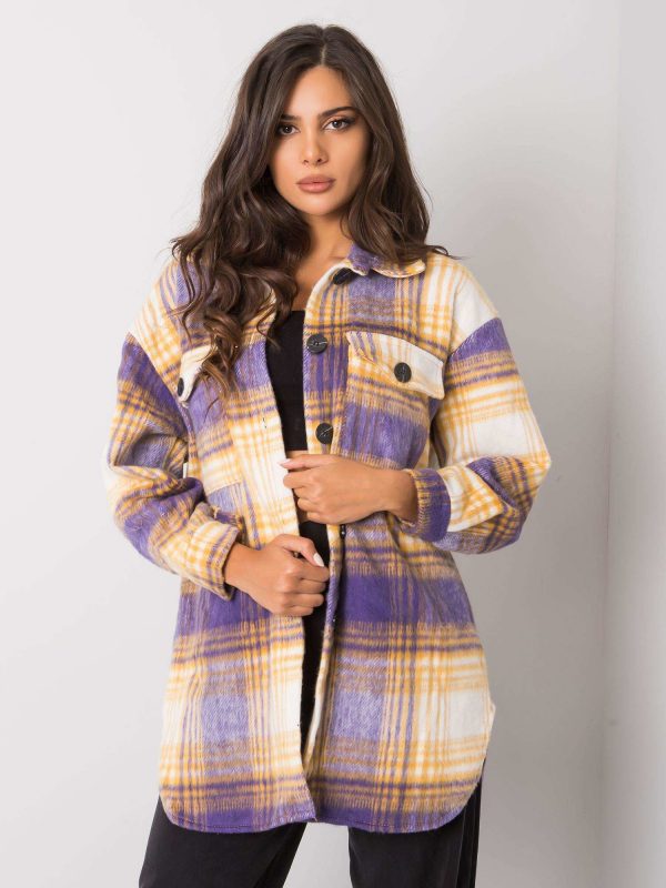 Purple and Yellow Warm Yomme Plaid Shirt