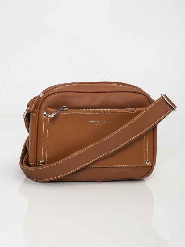 Brown purse with outer pocket