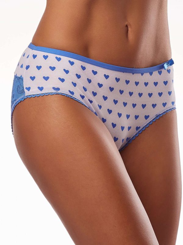 Women's Blue Hearts Print Briefs