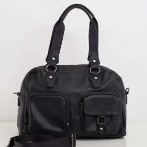 Black oblong handbag