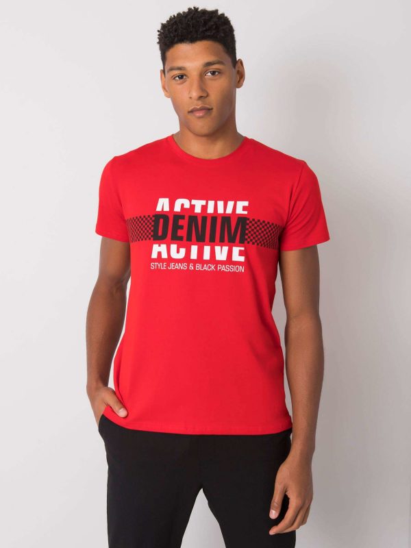 Red Collin Print Men's T-Shirt