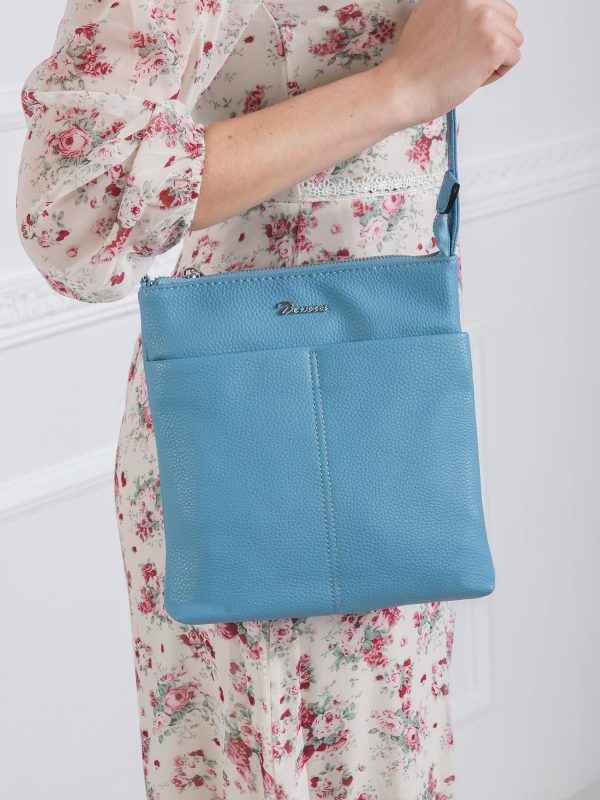 Light blue eco leather handbag