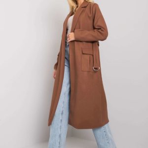 Brown coat with Maxe belt