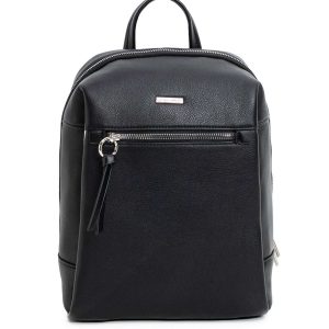 LUIGISANTO black eco-leather backpack