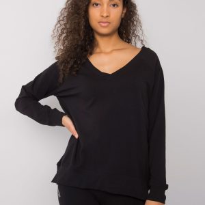 Alexie RUE PARIS Black Long Sleeve Blouse