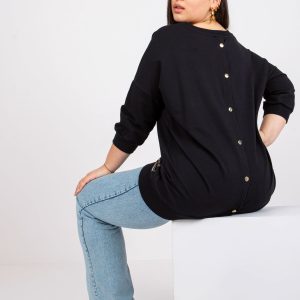 Odile Black Plus Size Cotton Blouse