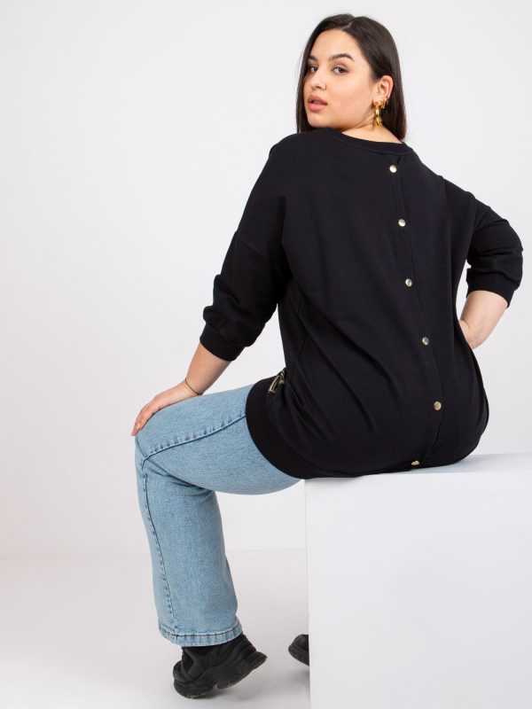 Odile Black Plus Size Cotton Blouse