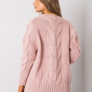 Louissine RUE PARIS Dirty Pink Button Sweater