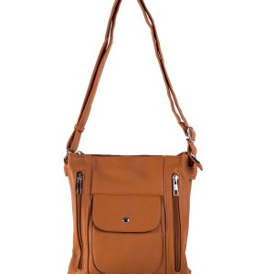 Brown Women's Shoulder Bag With Adjustable Strap