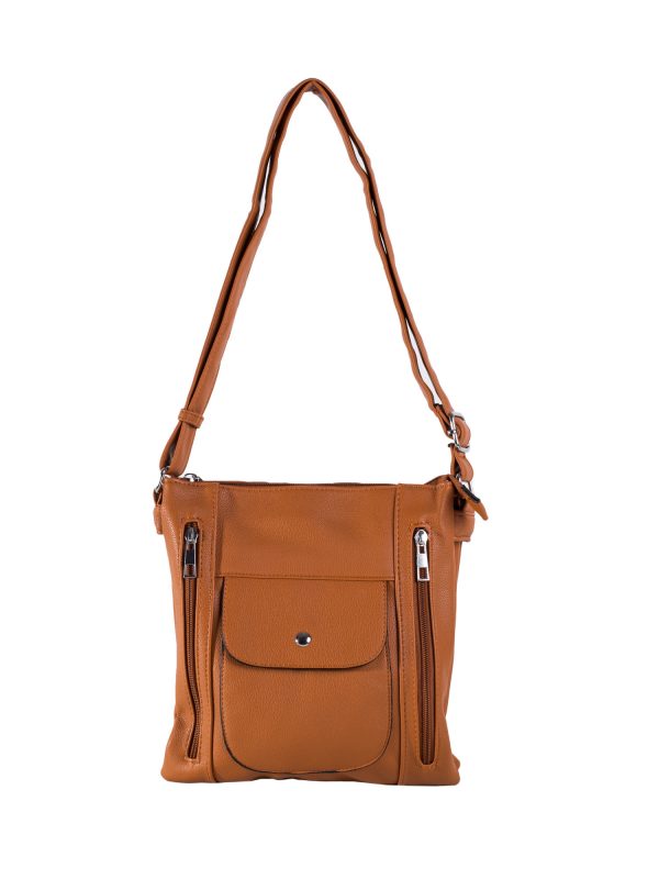 Brown Women's Shoulder Bag With Adjustable Strap