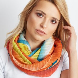 Colorful wrap with ombre patterns