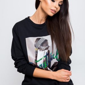 RUE PARIS Black Sweatshirt Beautiful