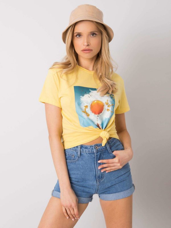 Yellow T-shirt with print Trissa