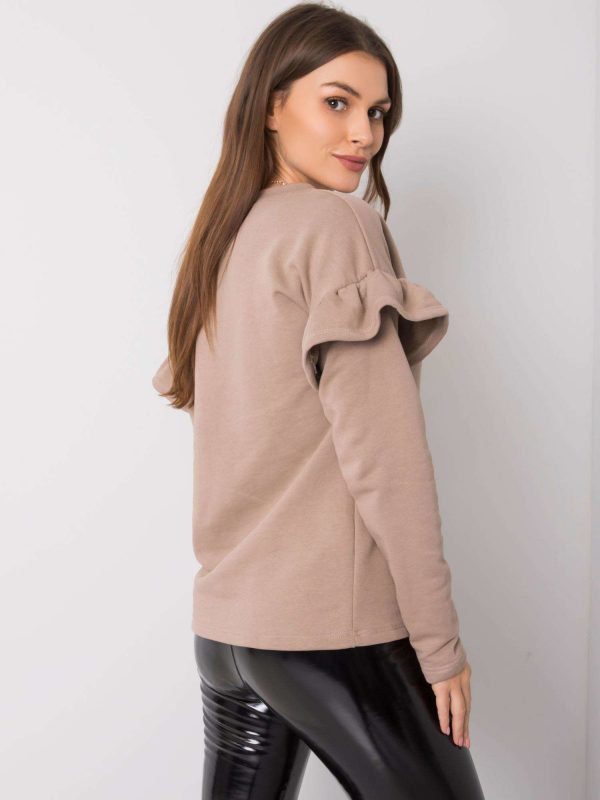 Scarlett RUE PARIS dark beige sweatshirt