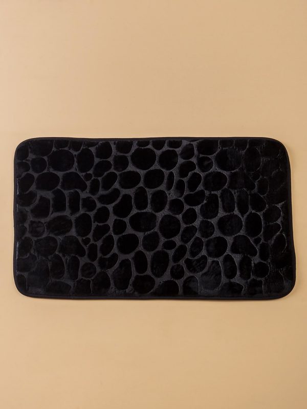 Black Stone Pattern Bathroom Mat