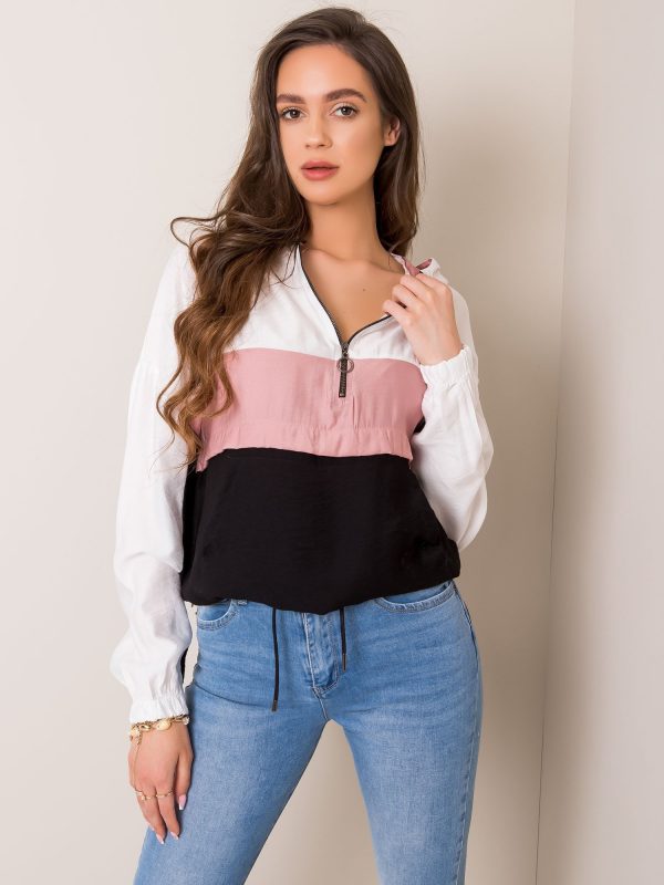 White and pink Marigold RUE PARIS sweatshirt