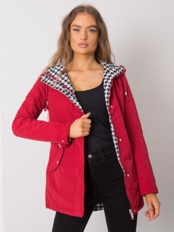 Maroon double-sided transitional jacket by Adalie