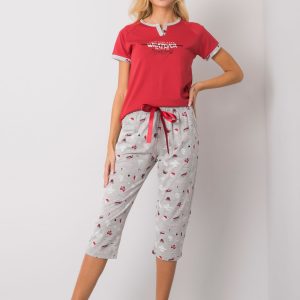 Red Two Piece Pyjama Set