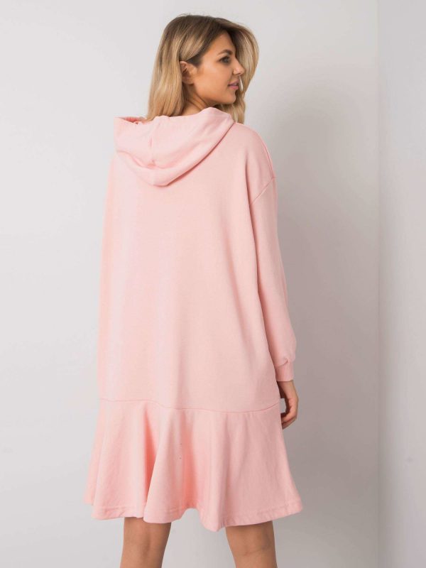 Sherine Pale Pink Sweatshirt Dress