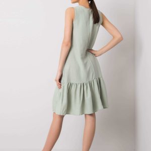 Jossie RUE PARIS Light Green Ruffle Dress