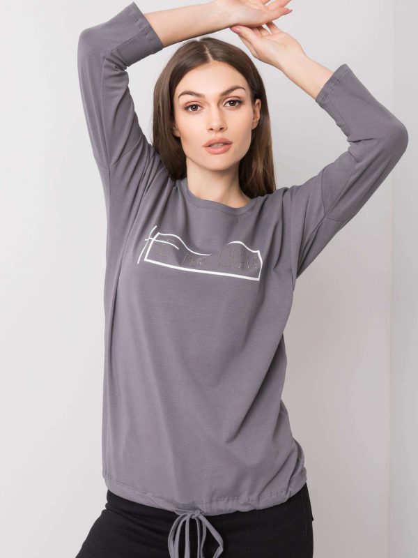 Dark grey blouse Gladys