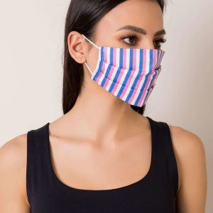 Protective mask with colorful stripes