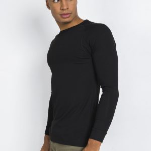 Black Men's Thermal Blouse