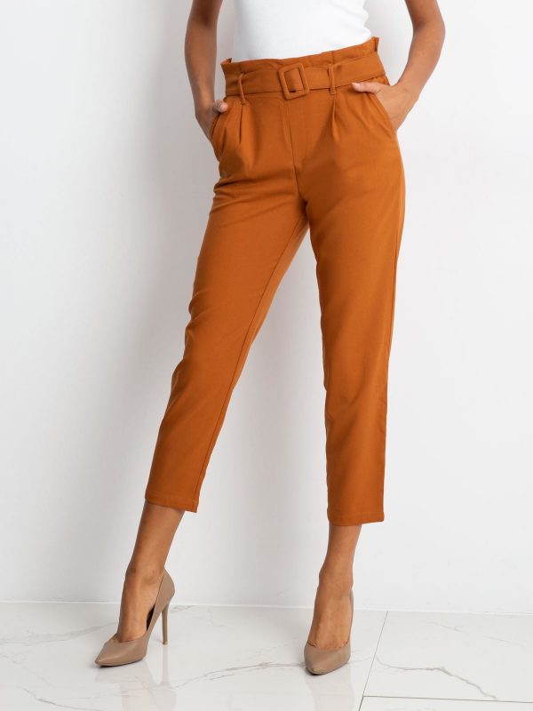 RUE PARIS Camel pants Sierra