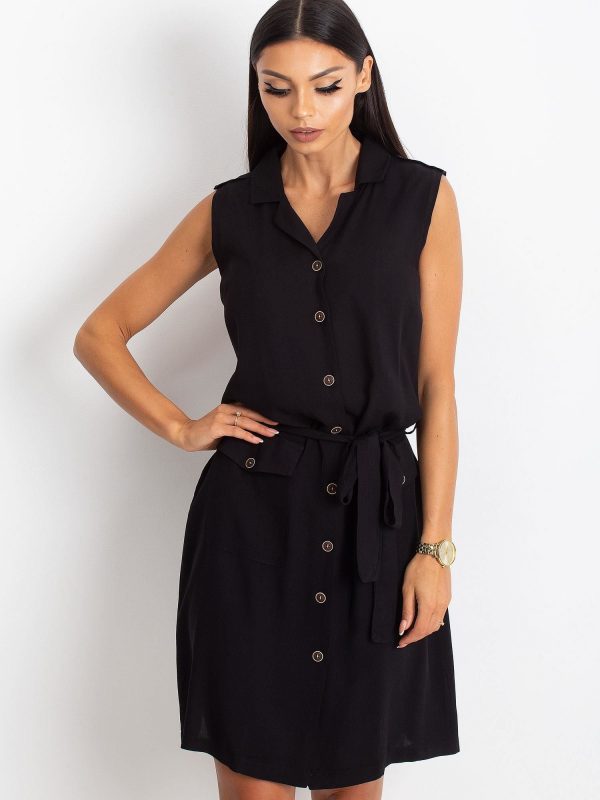 RUE PARIS Black Hive Dress