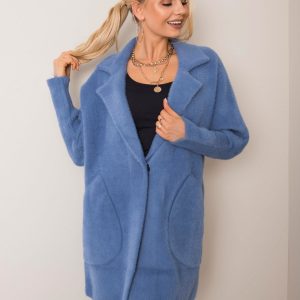 Grey-blue alpaca coat Nora