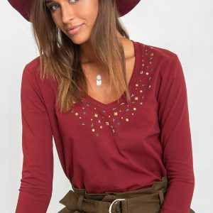 Scarlett burgundy blouse