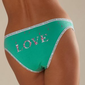 Green Printed Women's Panties