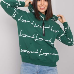 Dark green plus size sweatshirt with Jossa pocket