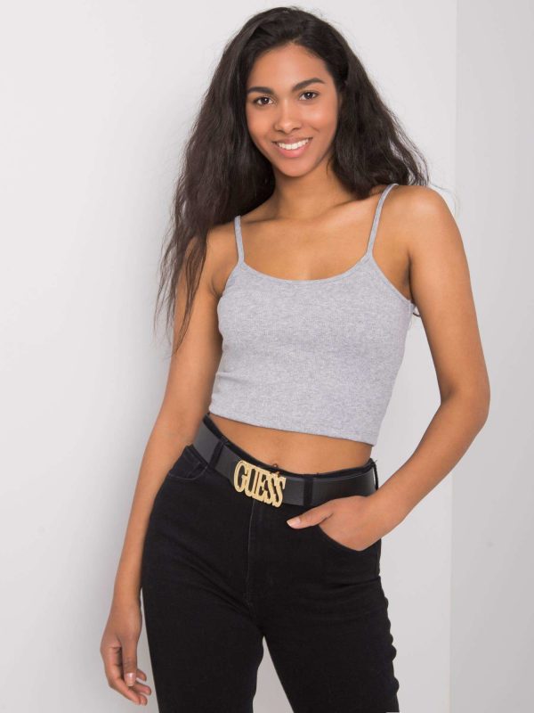 Grey melange crop top Chelo RUE PARIS