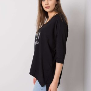 Black blouse with Tinsley applique