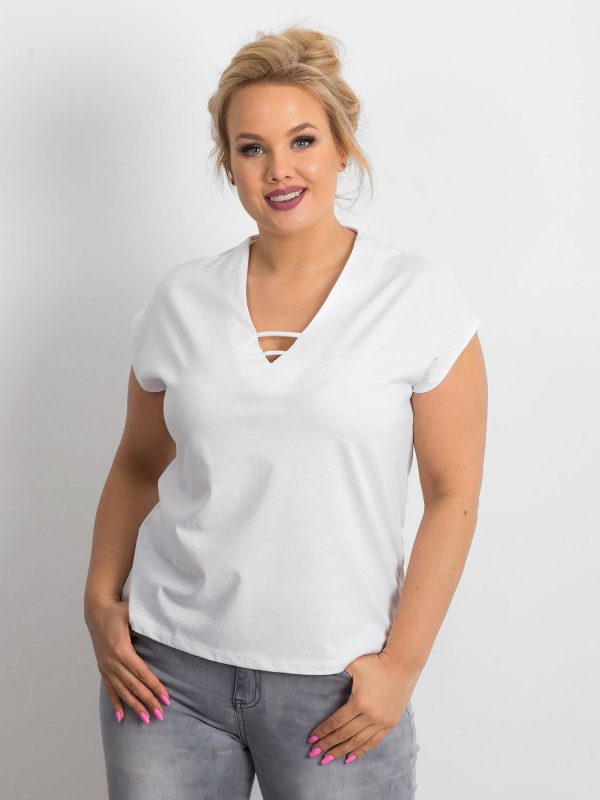 White T-shirt plus size Darlyne