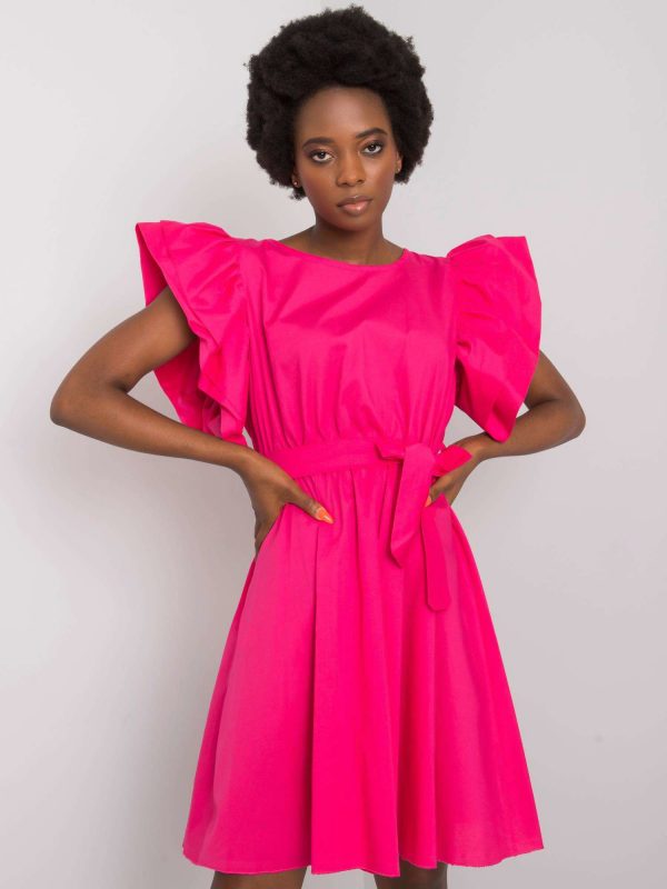 Sheila Pink Dress with Decorative Sleeves