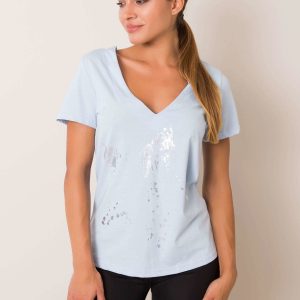 Light blue T-shirt Marble FOR FITNESS