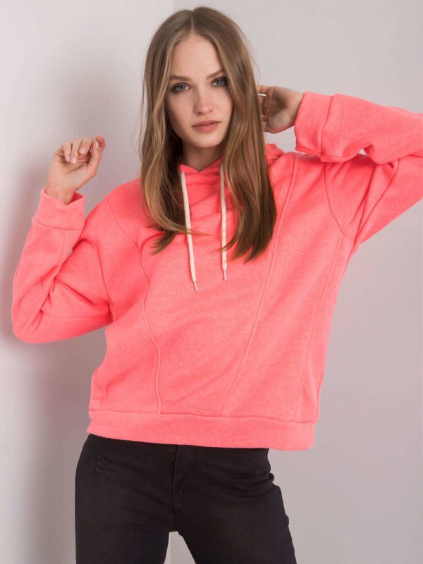 Fluo pink hoodie Emy