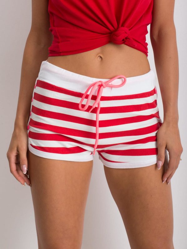 Red and White Malleable Shorts