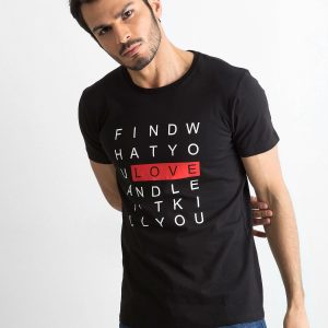 Black Printed Men's T-Shirt