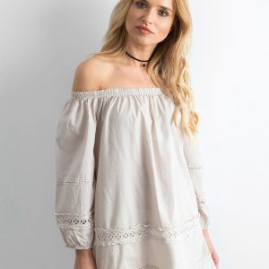 Beige cotton tunic