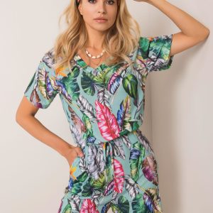 Tropical SUBLEVEL Mint Jumpsuit