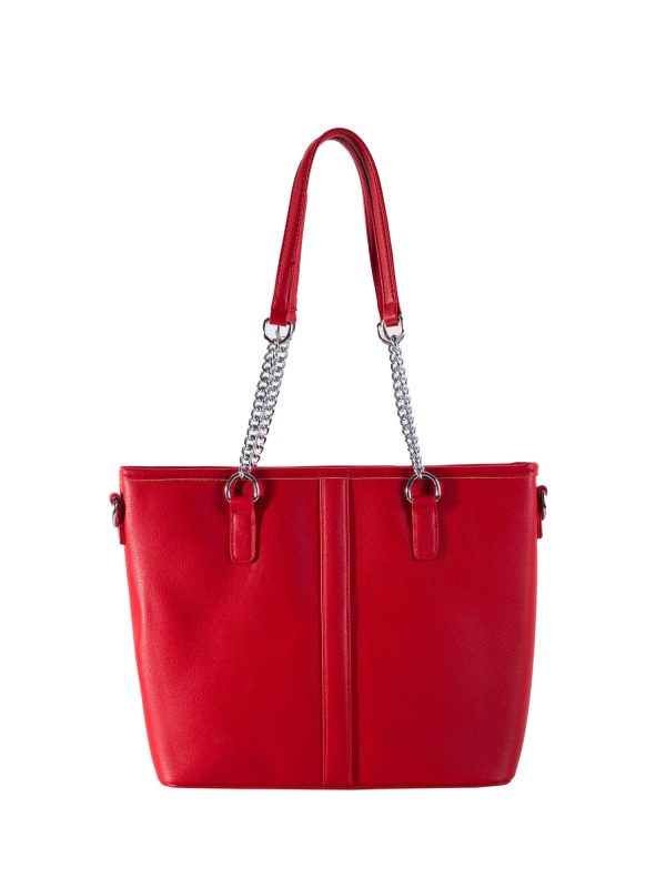 Red Ladies Chain Shoulder Bag