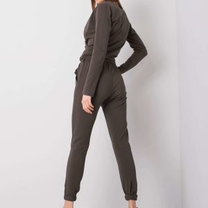 Dark khaki jumpsuit Patrizia