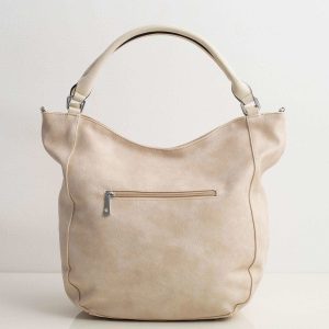 Light beige women's city bag